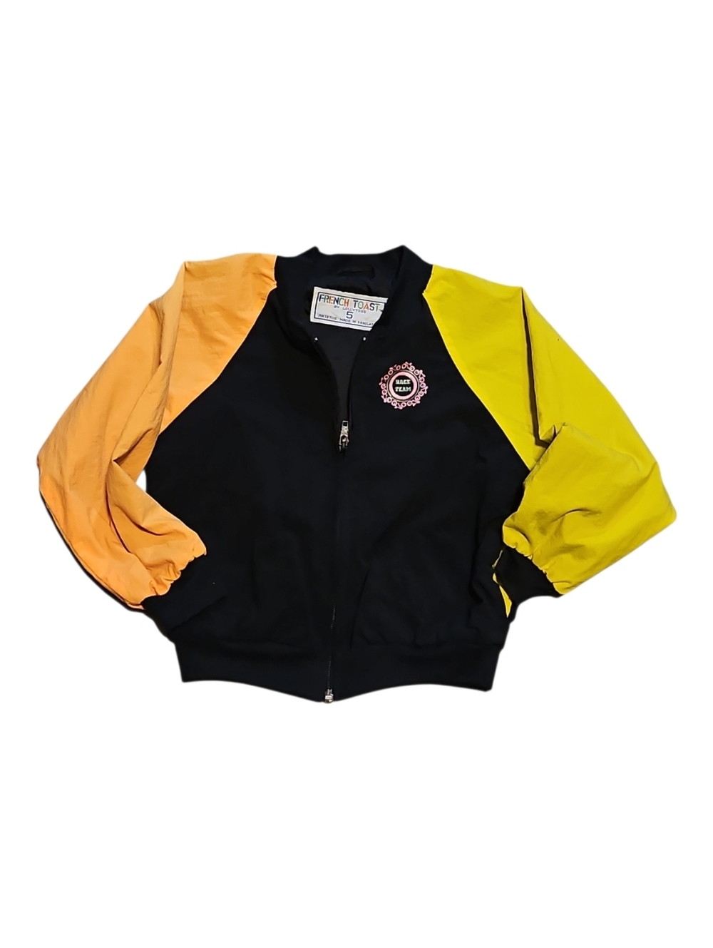 French Toast Bomber Jacket Windbreaker Vintage Multi Colors Kids Size 5.